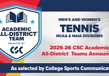 39 MAC Student-Athletes Named CSC Academic All-District in Men's/Women's Tennis 